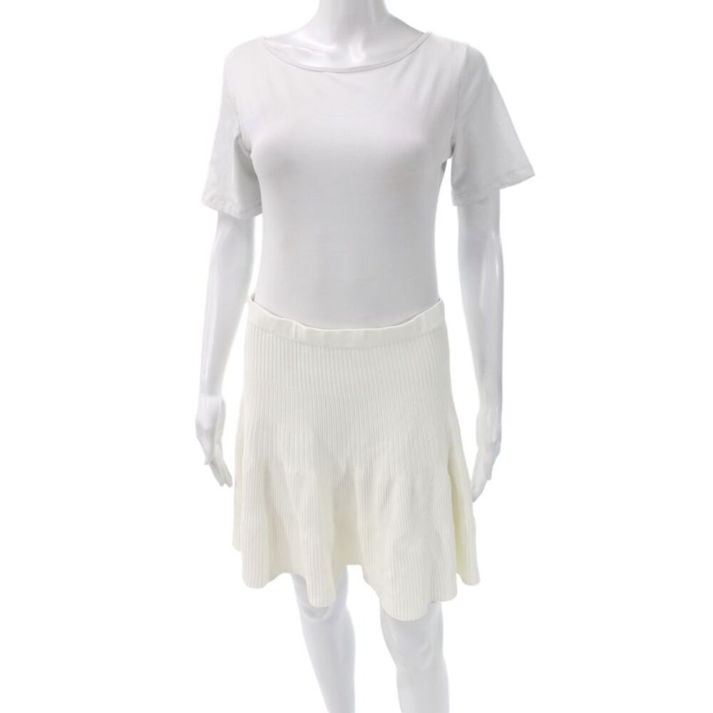 Ralph Lauren Womens White Short Flare Skirt Size L